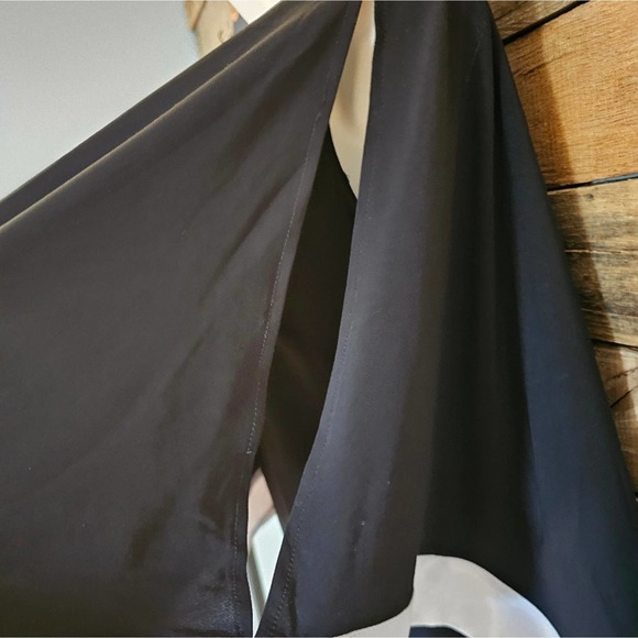 Chaps women's black dress with built in cape size medium - Picture 7 of 13